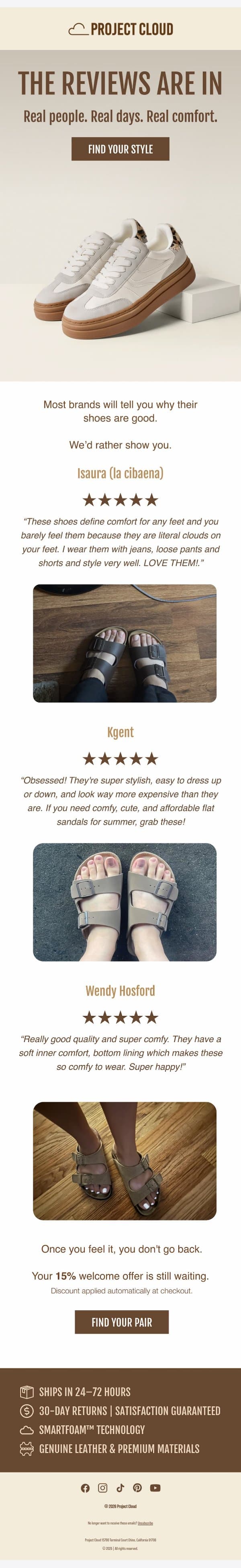 10,000+ reasons to try a pair email from Project Cloud screenshot