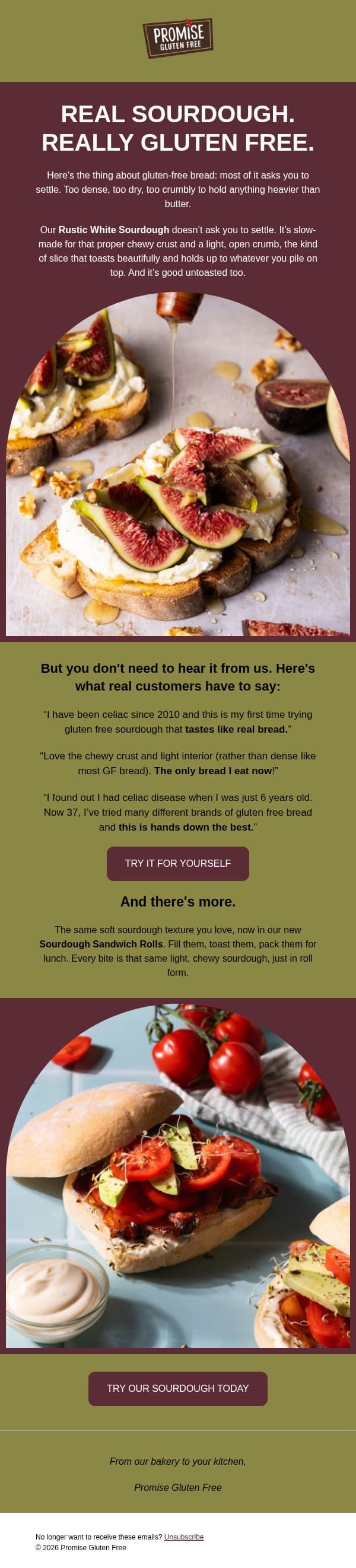 “Hands down the best” (and here’s why) email from Promise Gluten Free screenshot