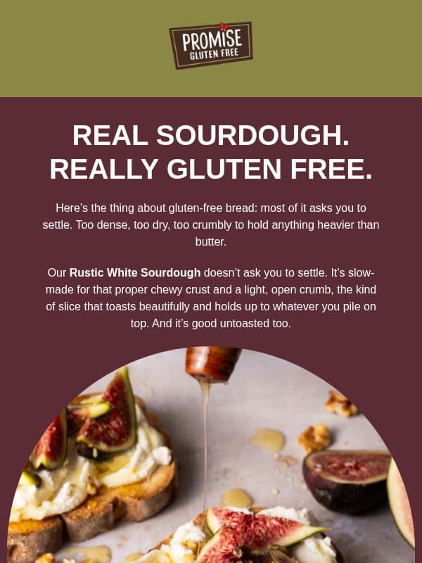 “Hands down the best” (and here’s why) email from Promise Gluten Free