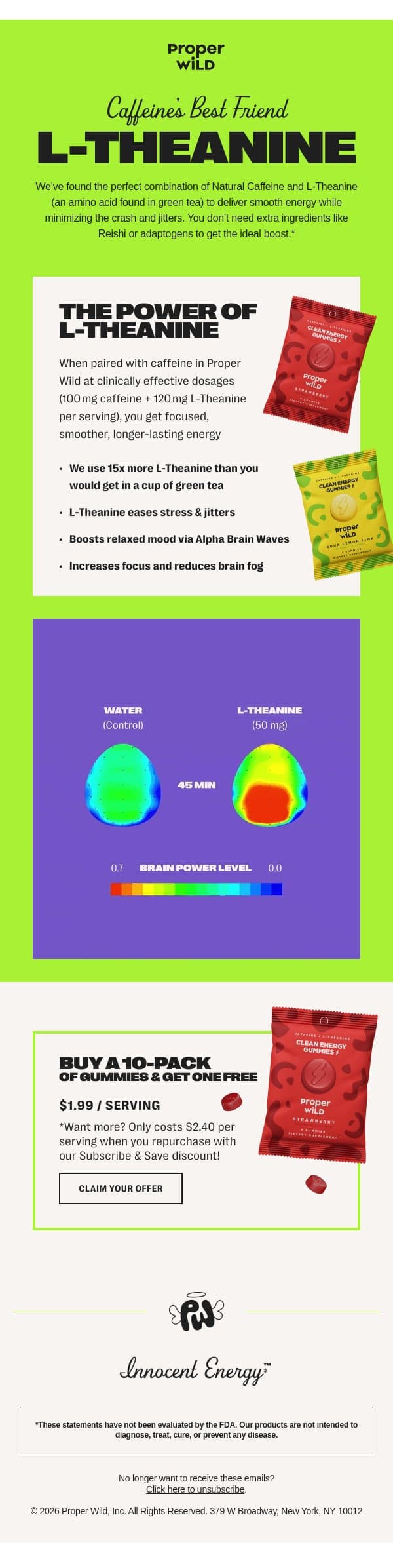 The Power of L-Theanine 💪 email from Proper Wild screenshot