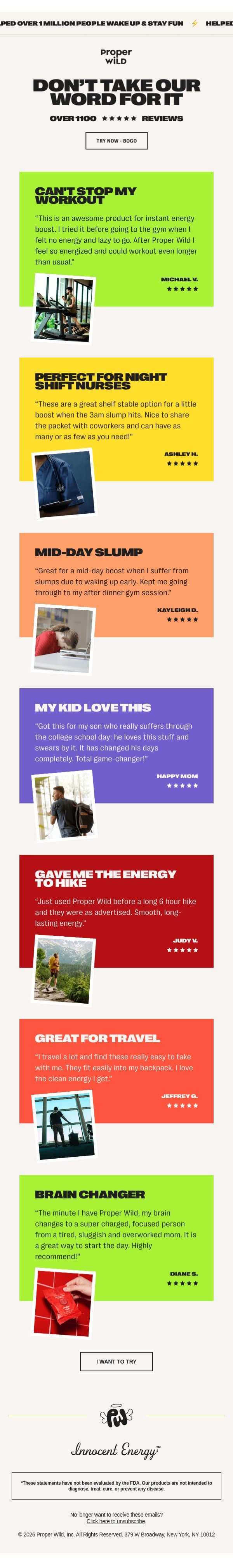 They're Loving It (And You Will Too) email from Proper Wild screenshot