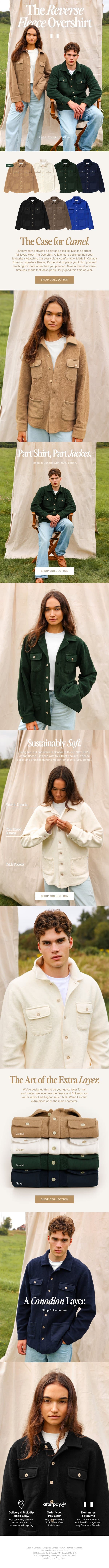 The Overshirt. email from Province of Canada screenshot