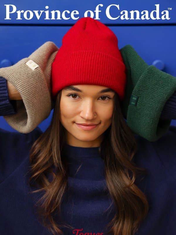 New: Cashmere Wool Toques email from Province of Canada