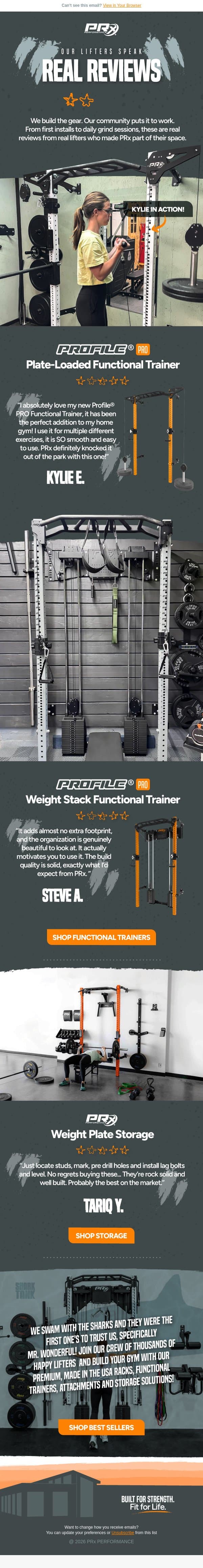 Your Neighbors Already Love It email from PRX Performance screenshot
