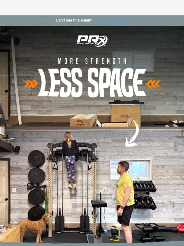 Say Goodbye to Gym Boundaries email from PRX Performance