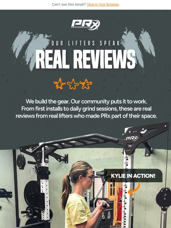 Your Neighbors Already Love It email from PRX Performance