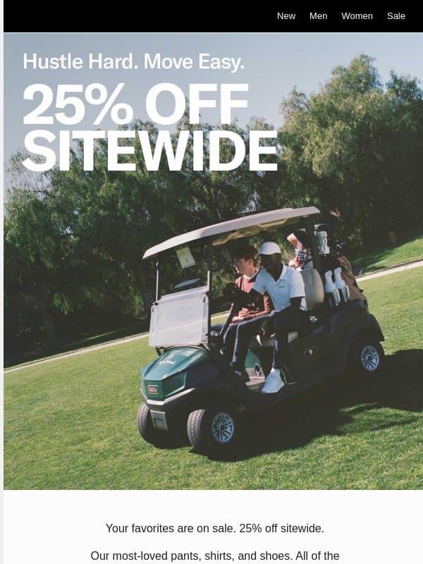 25% Off Sitewide Starts Now email from Public Rec