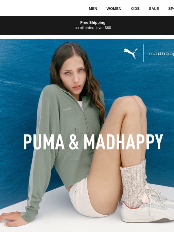PUMA & MADHAPPY Has Arrived email from Puma