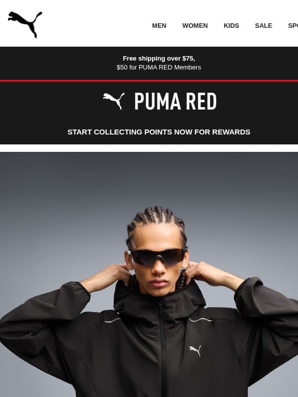 Nothing But Black email from Puma