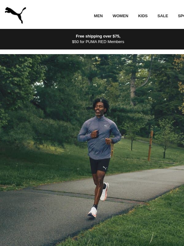 Find Your Perfect Run email from Puma
