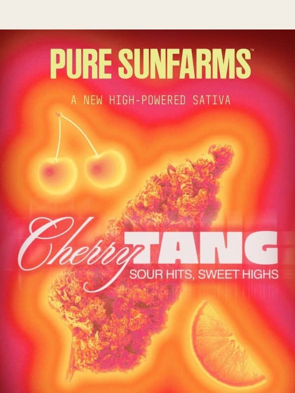 Our Most Potent Sativa Yet email from Pure Sunfarms