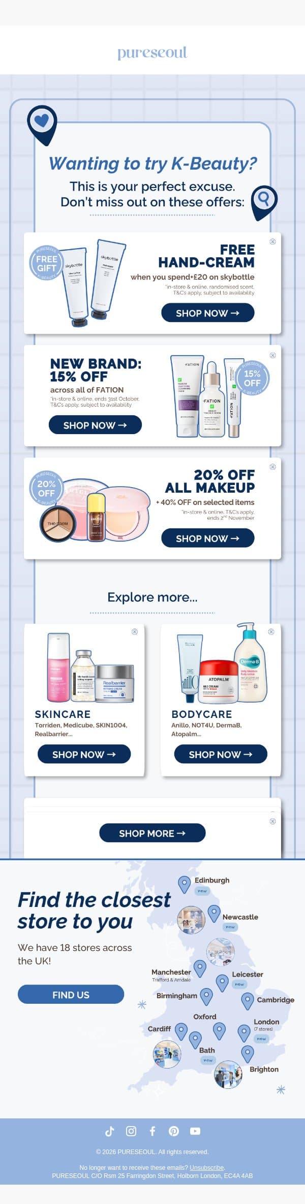 Don't miss out! K-Beauty offers end soon đź‘€ email from Pureseoul screenshot