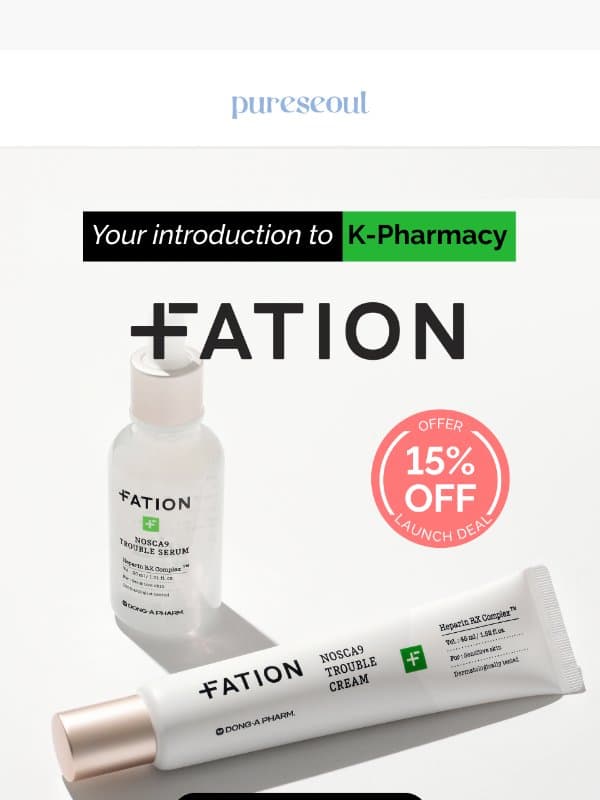 FATION 🥼Your introduction to K-Pharmacy email from Pureseoul