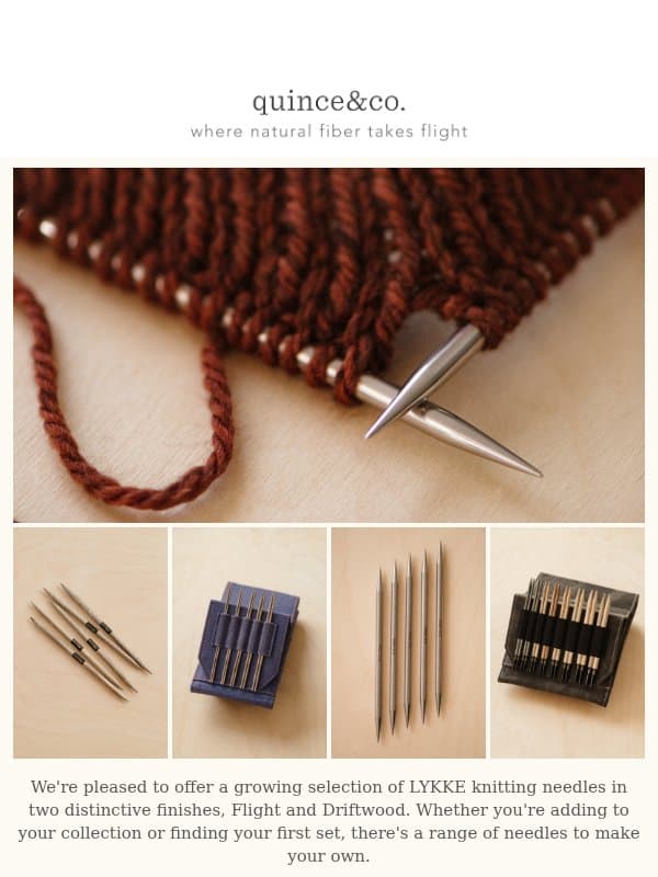 New LYKKE at Quince & Co. email from Quince & Co