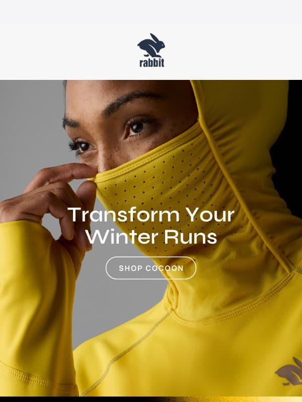 Transform Your Winter Runs email from Rabbit