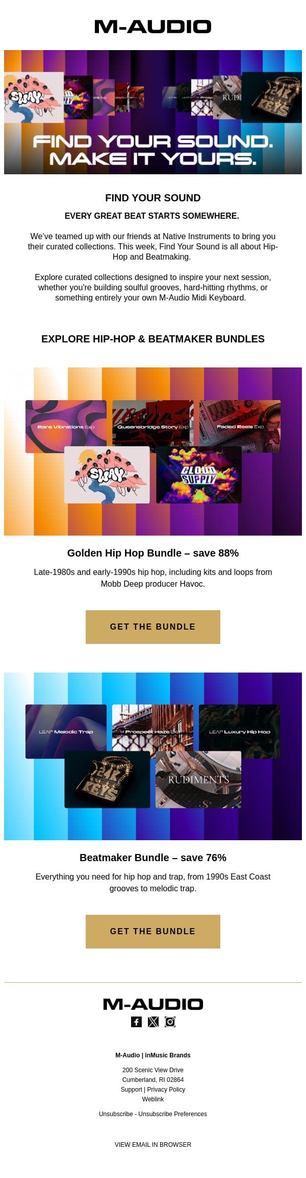 Find Your Sound - Built for Beatmakers email from Rane screenshot