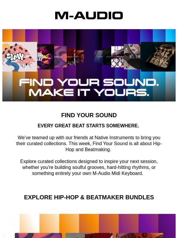 Find Your Sound - Built for Beatmakers email from Rane