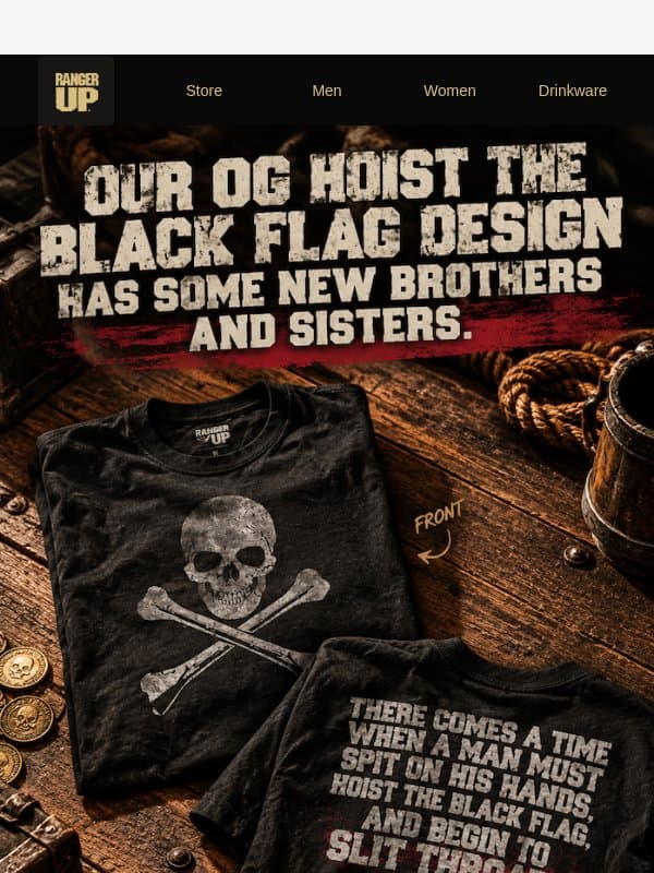 Hoist the Black Flag. 🏴☠️ email from Ranger Up