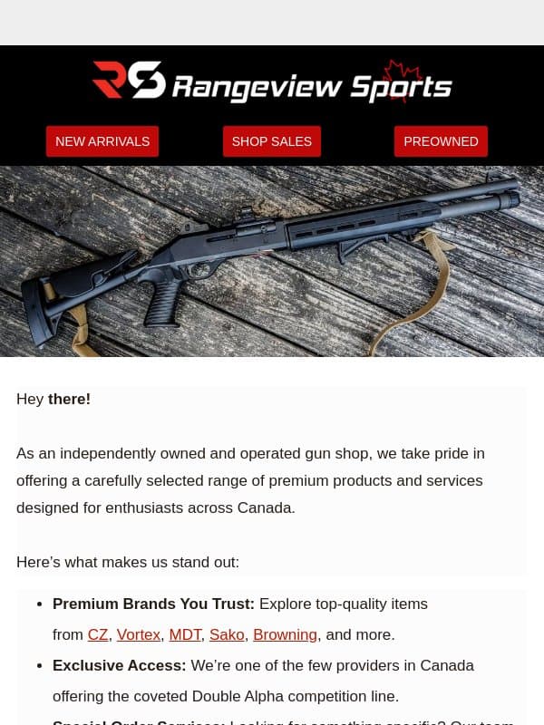 Find the Gear you need at Rangeview Sports email from Rangeview Sports