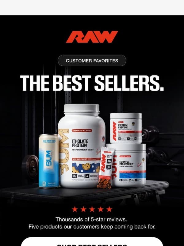 The ones everyone keeps reordering ⭐ email from RAW Nutrition
