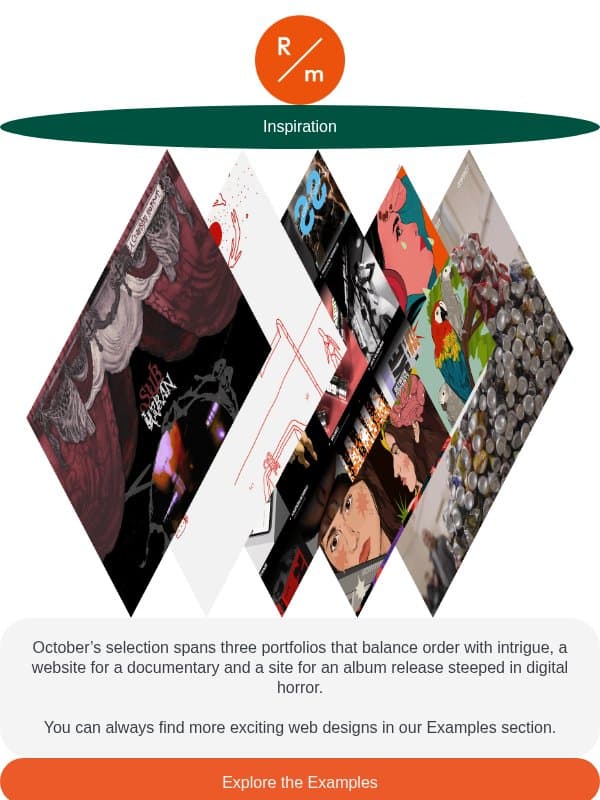 Distinctive portfolios and websites full of surprises email from Readymag