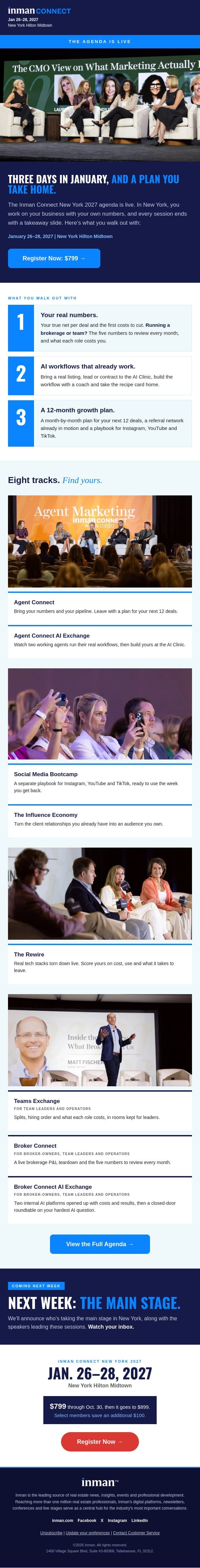 The market reset. Here’s how Inman Connect New York is different. email from Real Estate Connect screenshot
