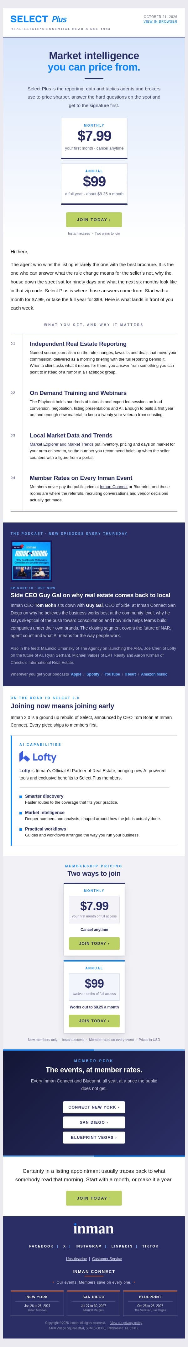 Are you concerned about the real estate market? email from Real Estate Connect screenshot