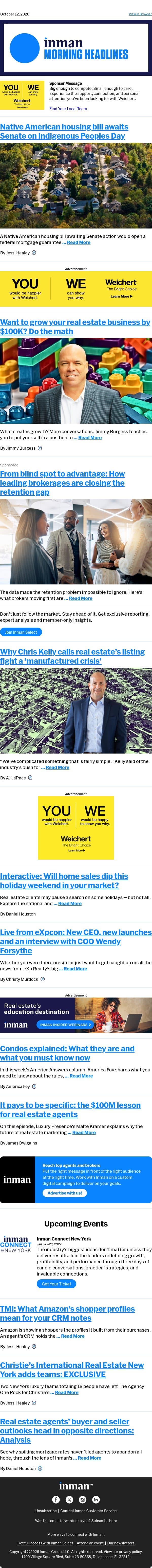 Why Chris Kelly calls real estate’s listing fight a ‘manufactured crisis’ email from Real Estate Connect screenshot