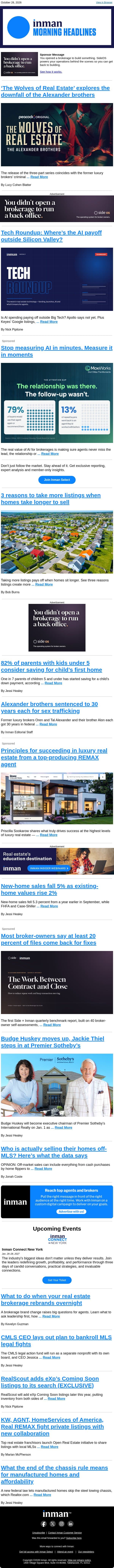 ‘The Wolves of Real Estate’ explores the downfall of the Alexander brothers email from Real Estate Connect screenshot