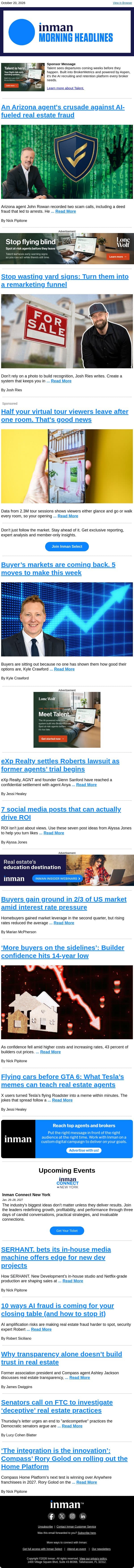 An Arizona agent's crusade against AI-fueled real estate fraud email from Real Estate Connect screenshot