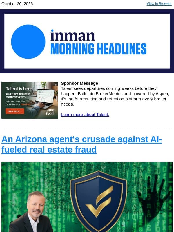 An Arizona agent's crusade against AI-fueled real estate fraud email from Real Estate Connect