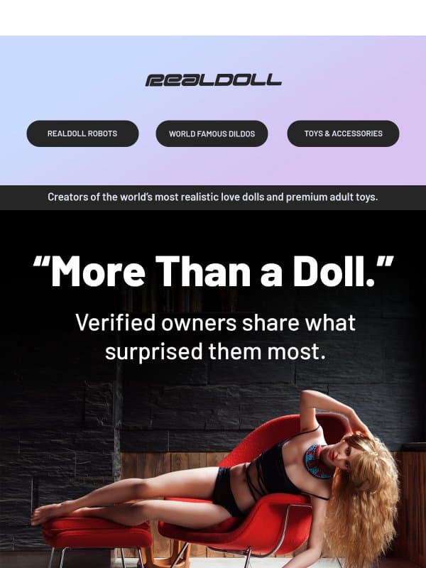 More Than They Imagined email from RealDoll