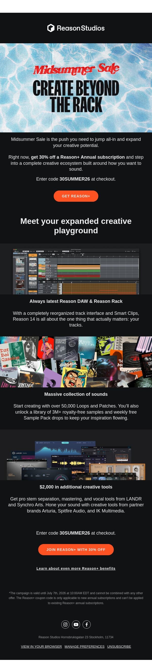 Expand your workflow and improve your sound email from Reason Studios screenshot