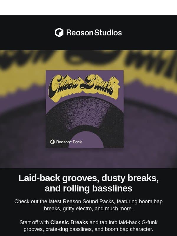 New Sound Packs: Indie Sleaze is back! Plus, more 808 bass and vintage synths inside email from Reason Studios