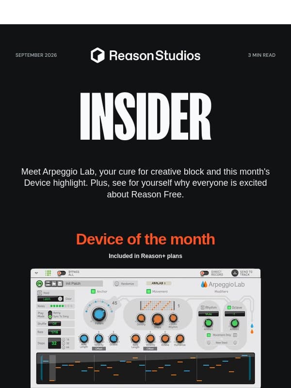 🔁 Reason Insider email from Reason Studios