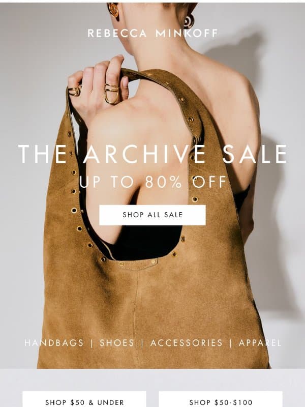 Styles starting under $50? The price is *just* right email from Rebecca Minkoff