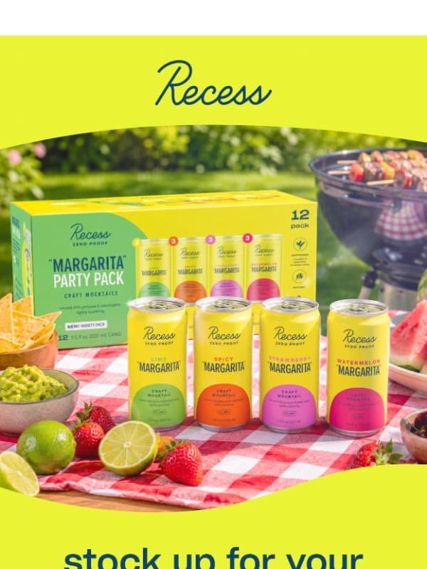 your bbq deserves better drinks email from Recess