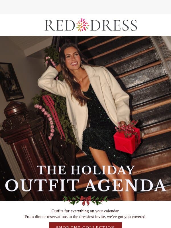 Holiday Plans? They're Handled. email from Red Dress Boutique
