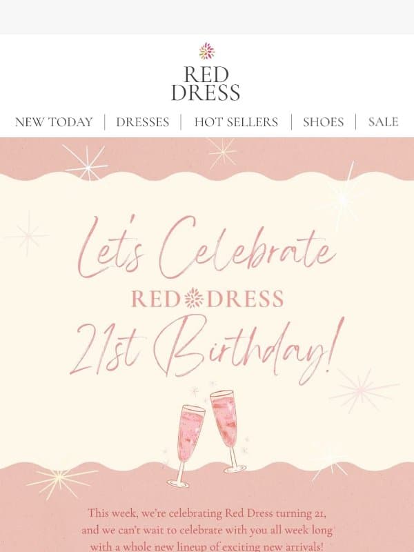 Get a Look at Whatโs Next!! email from Red Dress Boutique