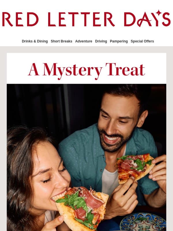 A surprise saving awaits email from Red Letter Days
