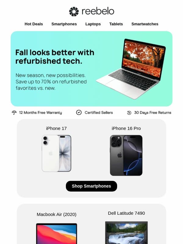 New season, new tech? 👀 email from Reebelo