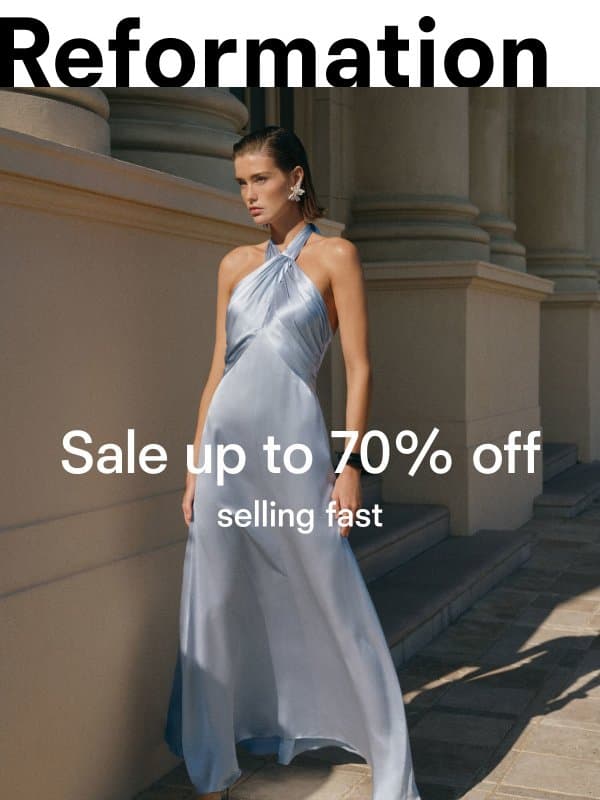 SHOP SALE ALREADY email from Reformation