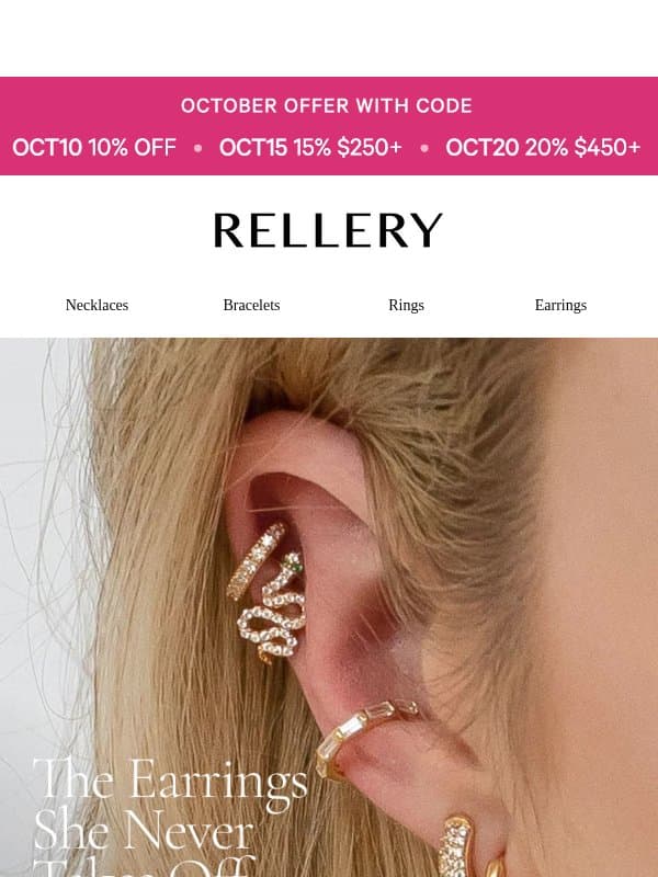 The everyday earring, four ways email from Rellery