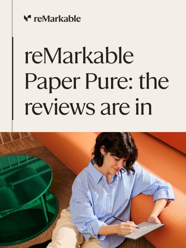 reMarkable Paper Pure: what the press is saying email from reMarkable