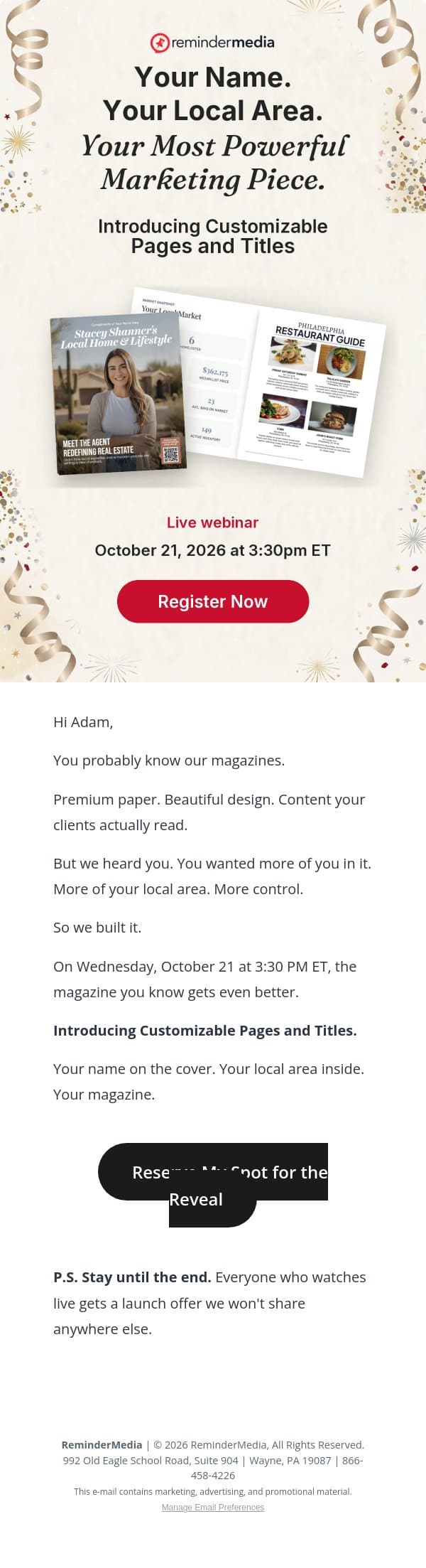 Why your clients forget you (and how to fix it) email from ReminderMedia screenshot