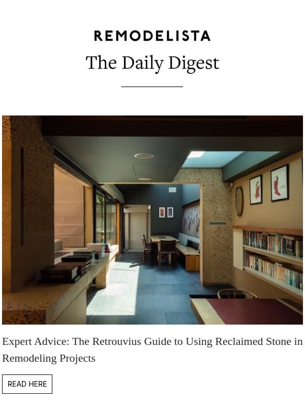 Expert Advice: The Retrouvius Guide to Using Reclaimed Stone in Remodeling Projects email from Remodelista