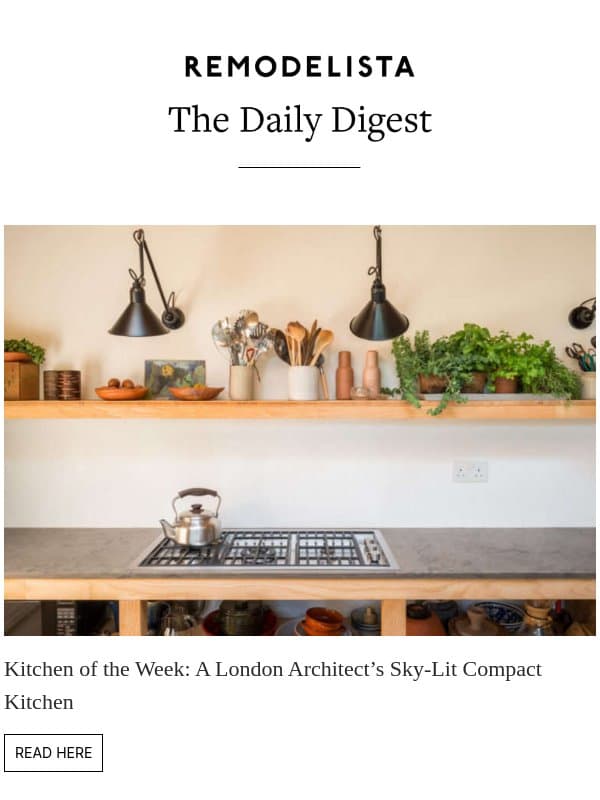 Kitchen of the Week: A London Architect’s Sky-Lit Compact Kitchen email from Remodelista