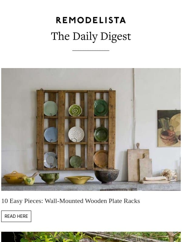 10 Easy Pieces: Wall-Mounted Wooden Plate Racks email from Remodelista