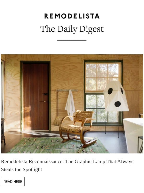 Remodelista Reconnaissance: The Graphic Lamp That Always Steals the Spotlight email from Remodelista