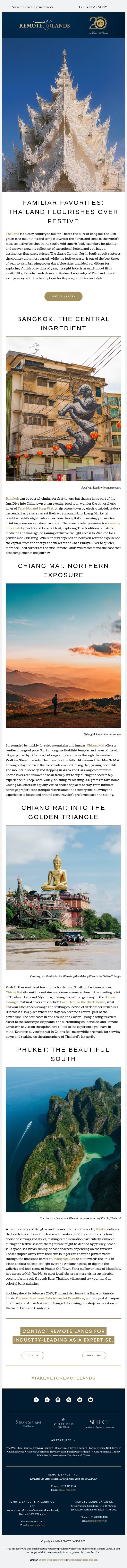 Thailand at Its Best: Festive Season in the Kingdom email from Remote Lands screenshot